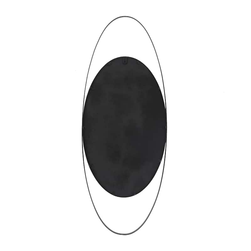 Metal Oval Wall Mirror - Black - CosmoLiving by Cosmopolitan