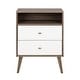 preview thumbnail 9 of 46, Milo Mid-century Modern 2-drawer Open-shelf Tall Nightstand