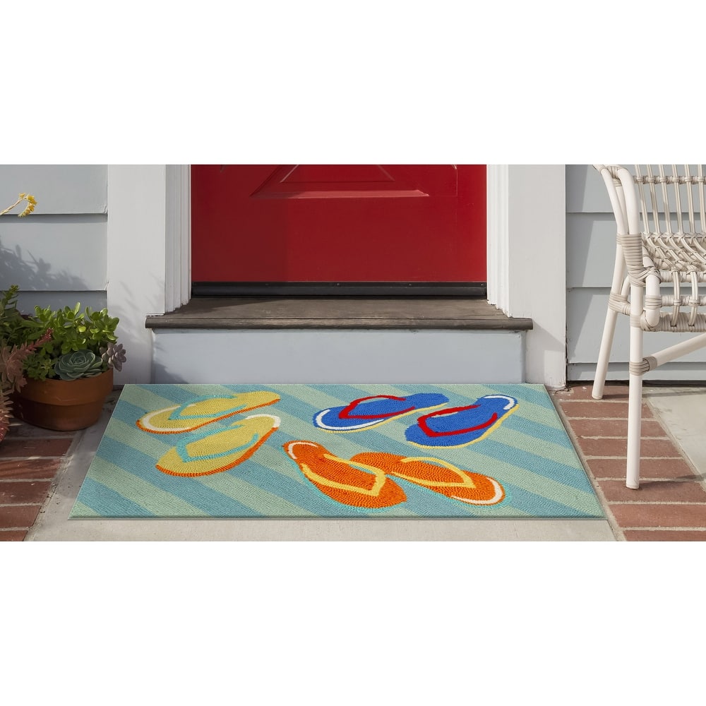 Liora Manne Frontporch Flip Flops Indoor/Outdoor Rug