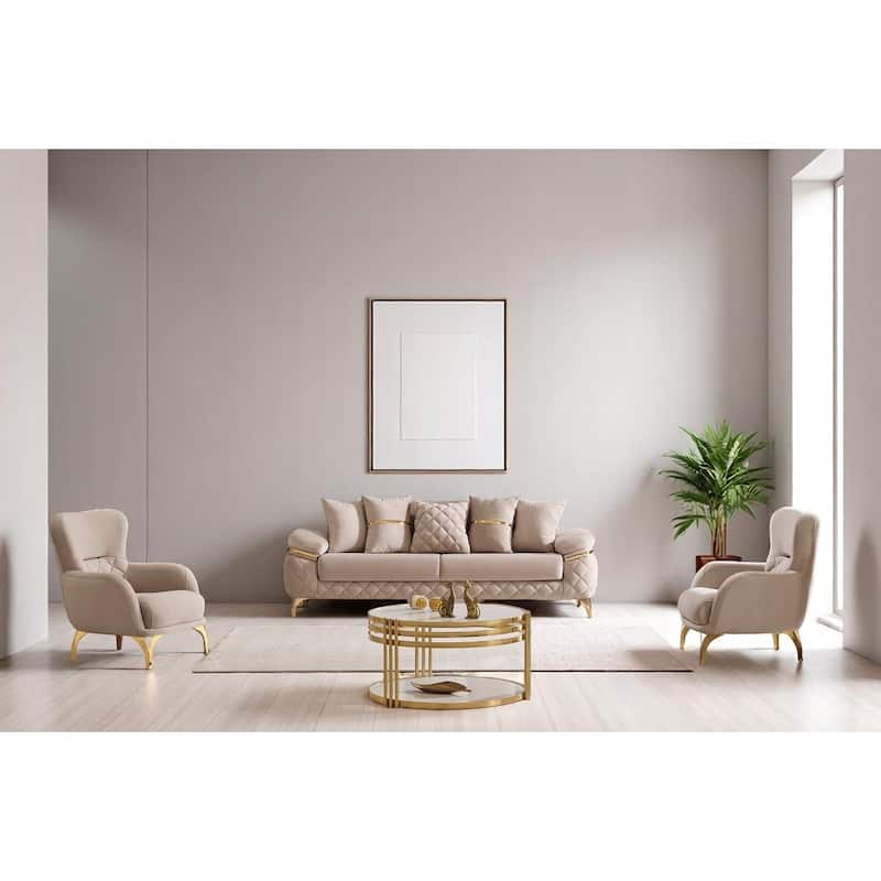 Orindo Upholstered Velvet Accent Chair