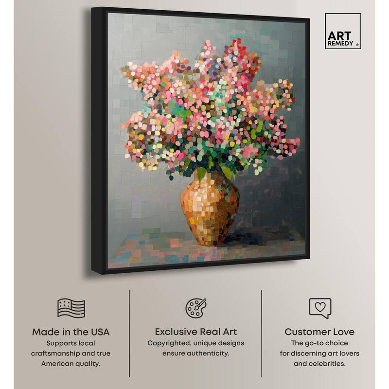 Pixel Bloom II Canvas by Art Remedy