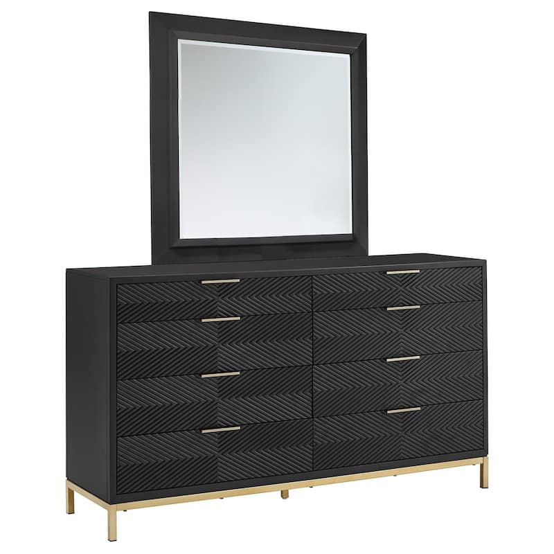 Elea 64" Wide 8 - Drawer Dresser by iNSPIRE Q Bold - Dresser and Mirror