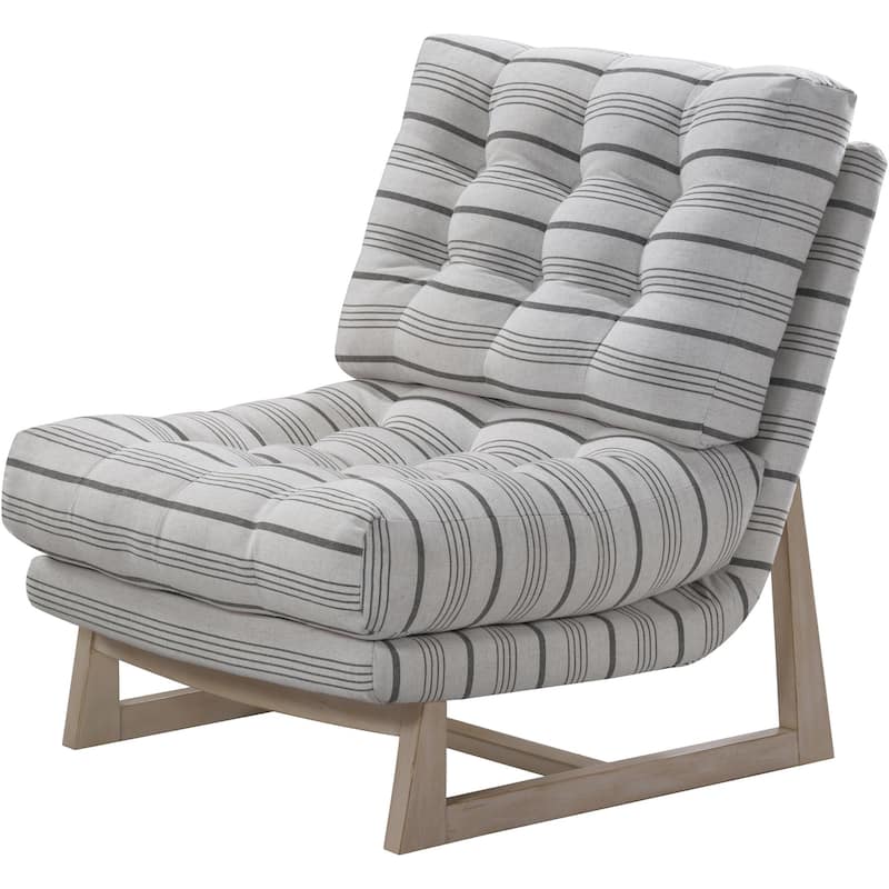 Livabliss Cedron Traditional Accent Chair - 37"H x 30"W x 38"D - 37"H x 30"W x 38"D - White/Gray