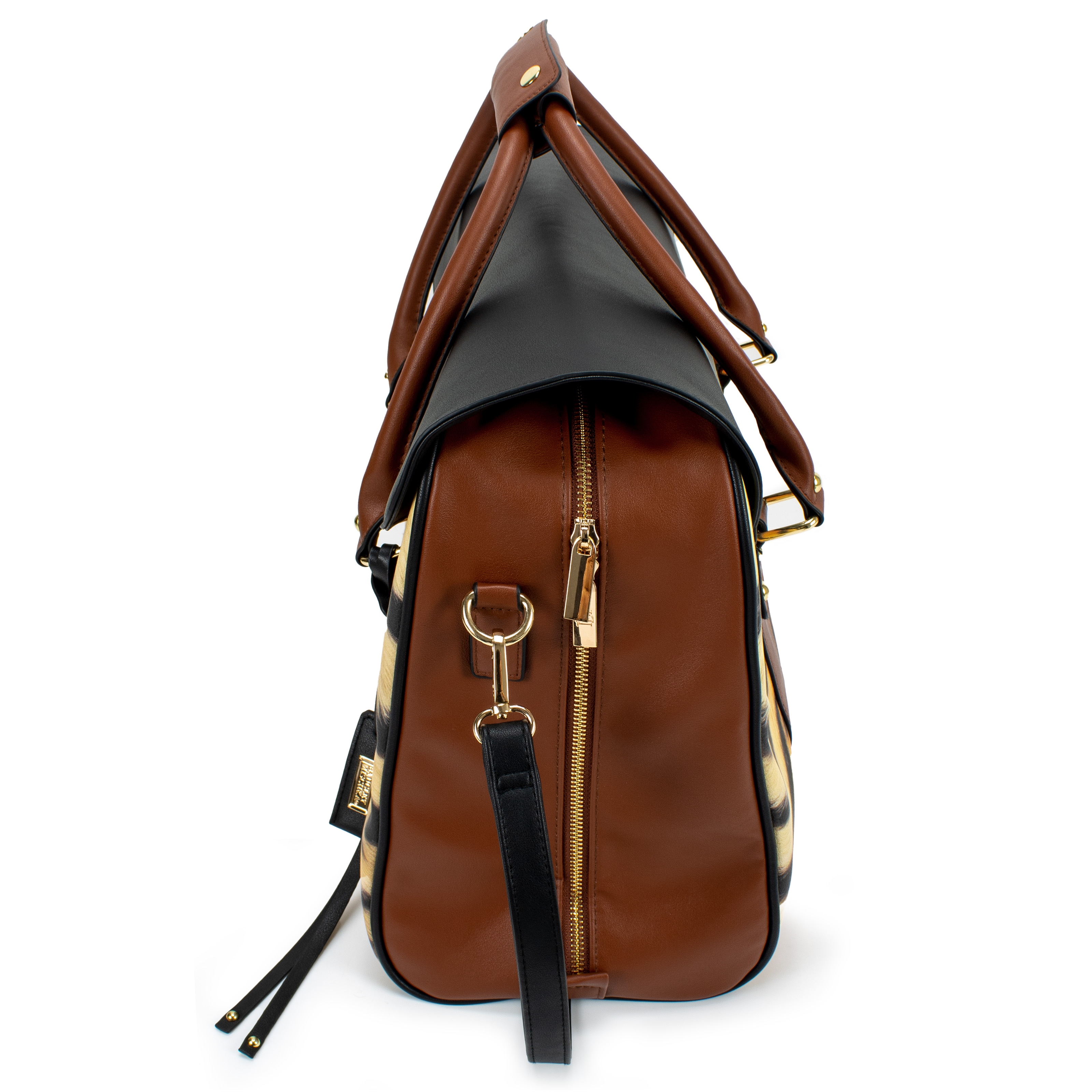 Badgley mischka leopard discount travel tote weekender bag