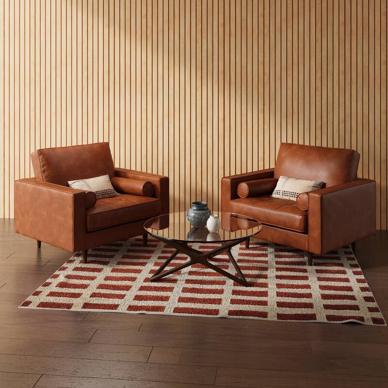 Bloomfield Upholstered Vegan Leather Arm Chair