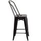 preview thumbnail 10 of 97, 24'' High Metal Indoor-Outdoor Counter Height Stool with Back