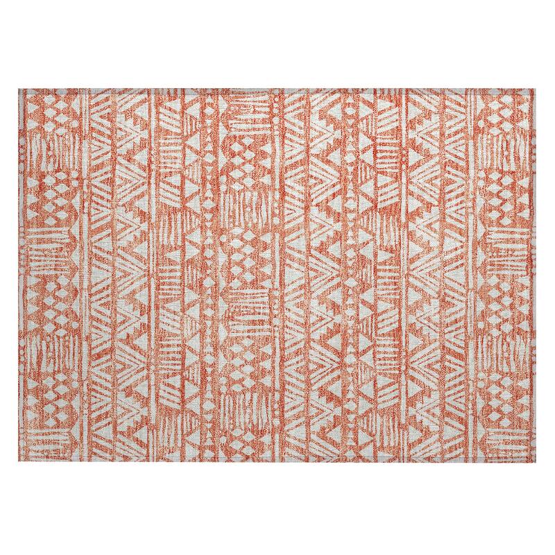 Machine Washable Indoor/ Outdoor Chantille Boho Tribal Rug