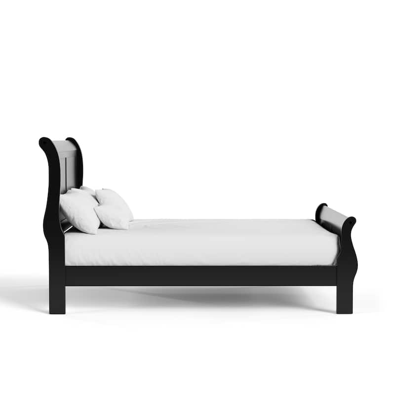 Furniture of America Devi Traditional Solid Wood Sleigh Bed