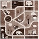 preview thumbnail 60 of 63, SAFAVIEH Carousel Kids Lumnie Neighborhood Rug 6'7" Square - Brown/Beige