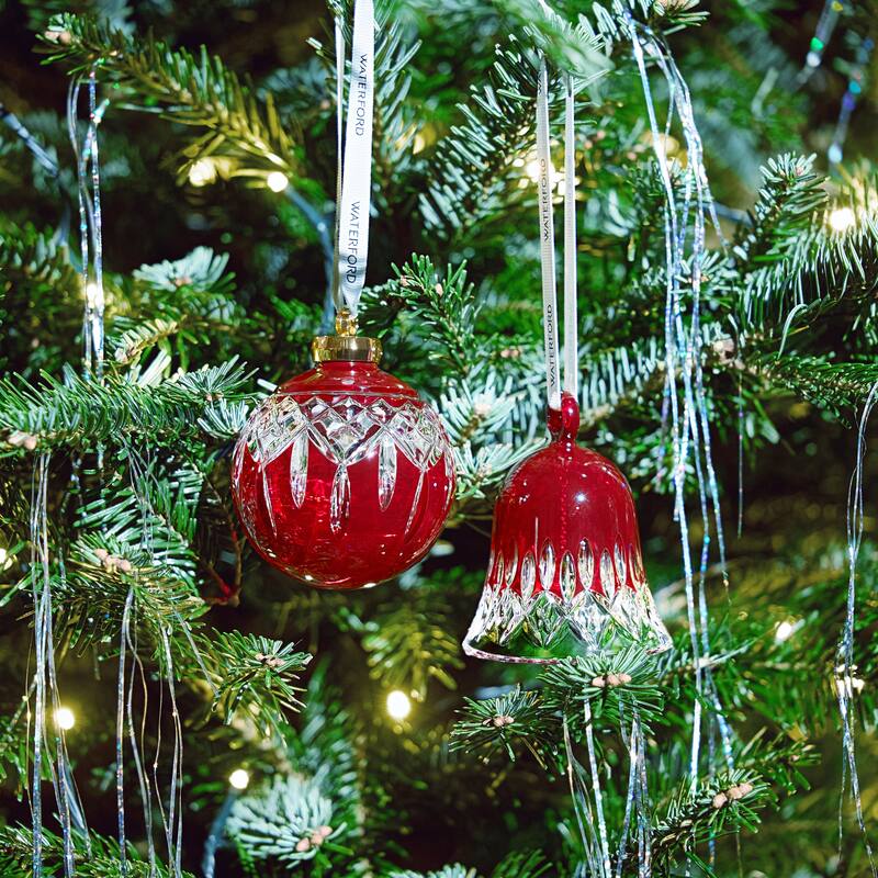 Waterford Lismore Bauble Ornament, Red