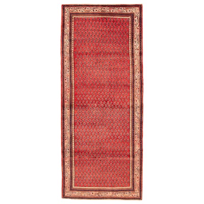 ECARPETGALLERY Hand-knotted Andelz Red Wool Rug - 4'1 x 10'2