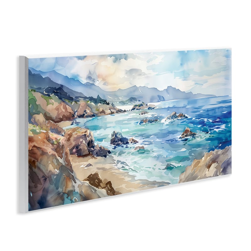 Stupell Blue Toned Beach Edge Wall Plaque Art Design By Heidi Kuntz