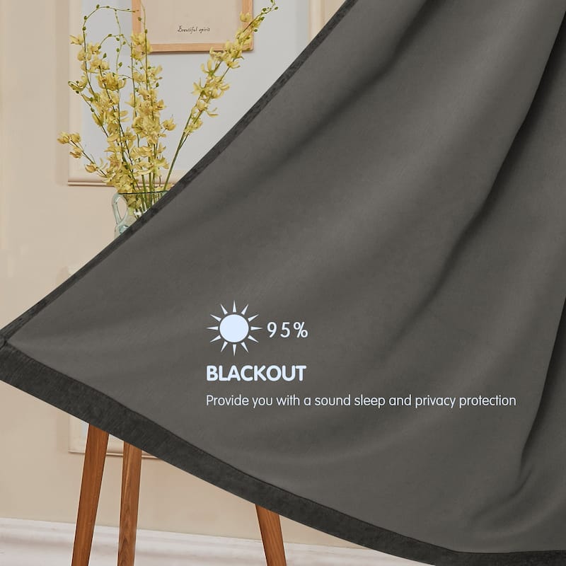 Subrtex Blackout Curtain Solid Thermal Window Drapes Panel Pair