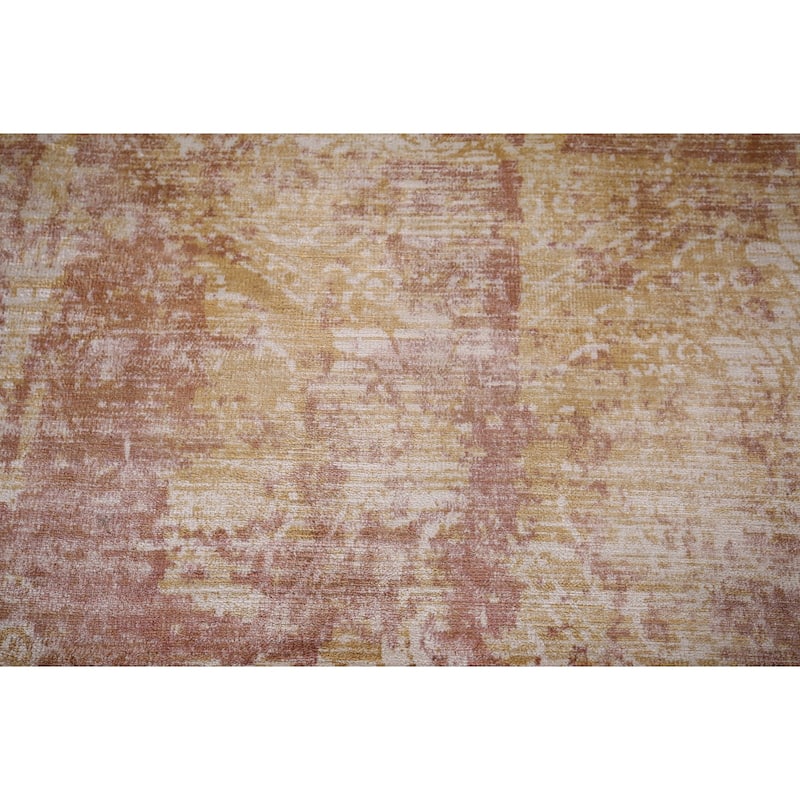 All-Over Abstract Oriental Area Rug Handmade Wool Carpet - 5'10"x 9'1"