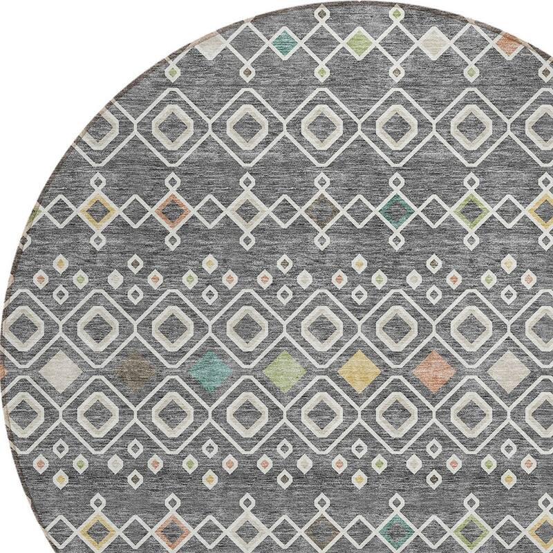 HomeRoots Geometric Modern Rectangle Outdoor Rug