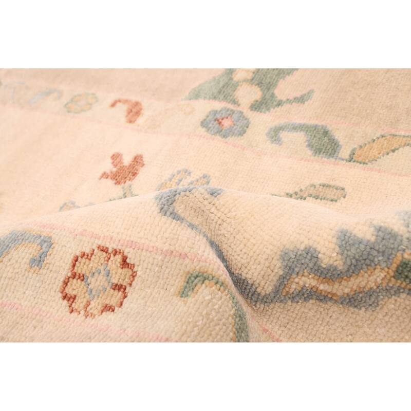 ECARPETGALLERY Hand-knotted Modern Oushak Taupe Wool Rug - 9'6 x 14'6