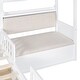 preview thumbnail 8 of 17, Twin Size Platform Bed with Linen Upholstered Sofa, Semi-enclosed House Bed Frame with Drawers and Storage Shelf for Kids