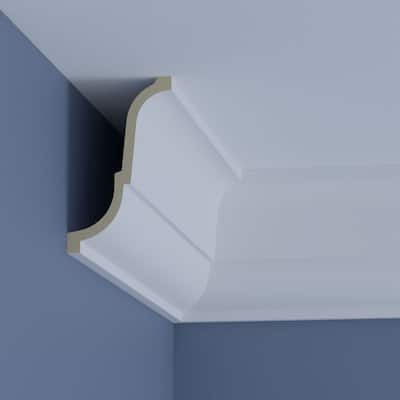 7 1/2"H x 6 1/4"P x 9 3/4"F x 96"L Iris Crown Moulding - 1-Pack
