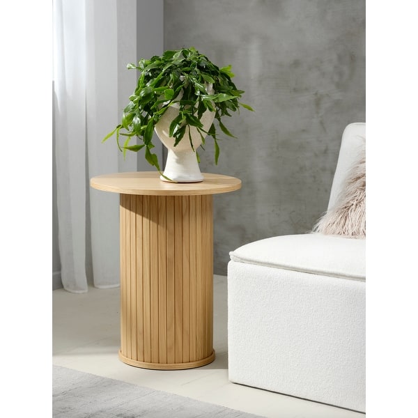 Rye Studio Nicola MidCentury Modern Pedestal Side Table On Sale