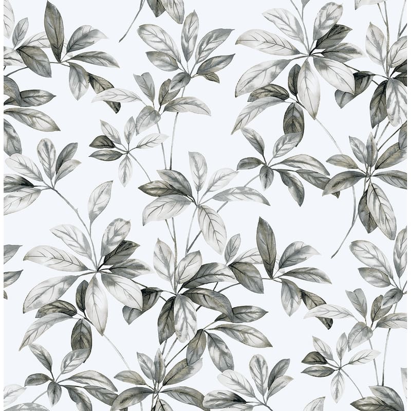 NextWall Leaf Trail Peel and Stick Wallpaper - 20.5 in. W x 18 ft. L - Alloy