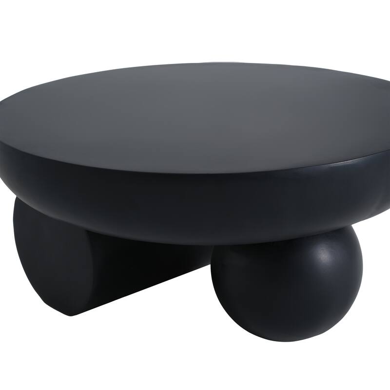 Christopher Knight Home - Obsidian Modern Sculptural Round Coffee Table