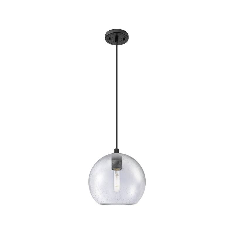 Innovations Lighting Downtown Urban - Crown Point - 1 Light 8" Athens Cord Hung Pendant - Seedy/Matte Black