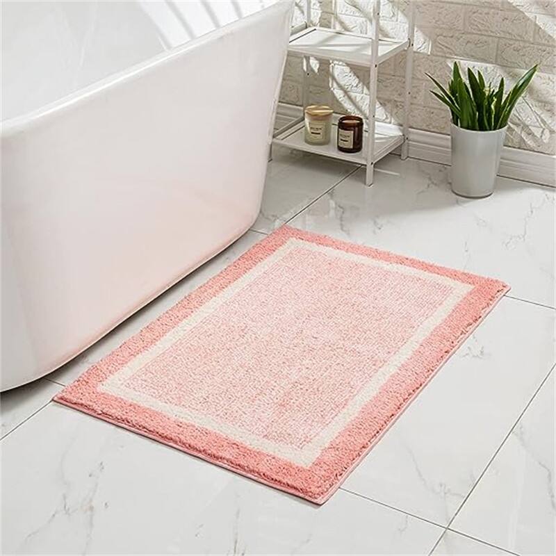 Bath mats for Bathroom Non Slip - A-blossom Pink - 32" x 20"