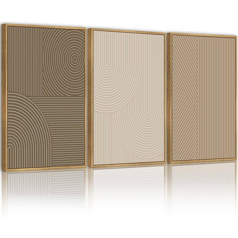 Wall Art Modern Boho Neutral Line Wall Decor Geometric Artwork - 11 x 14