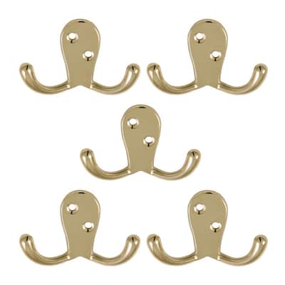 Design House Double Robe Hook - 5 Pack