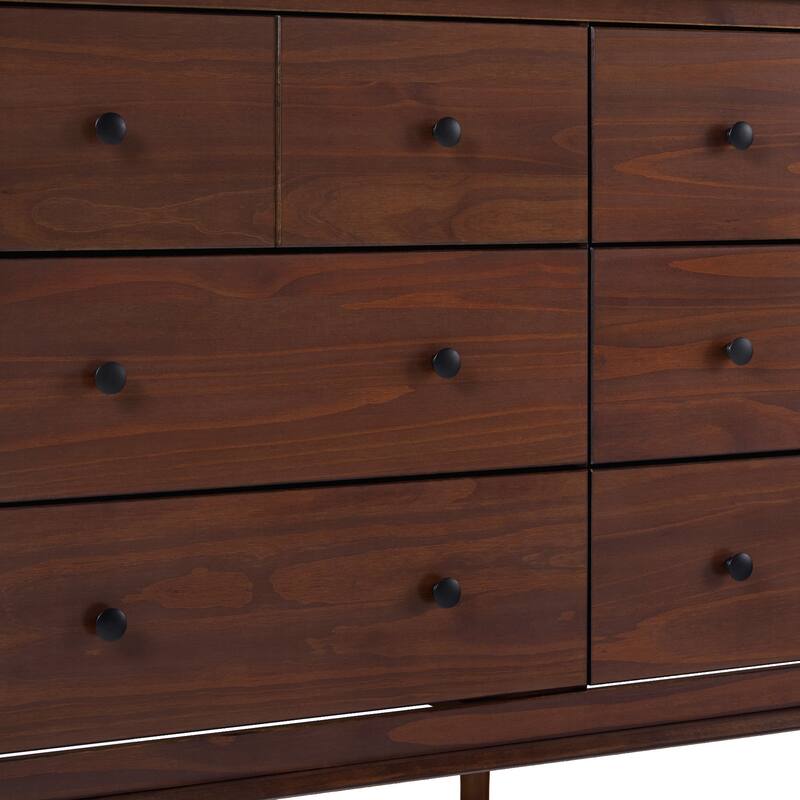 Walker Edison Bullrushes 6-Drawer Solid Wood Dresser