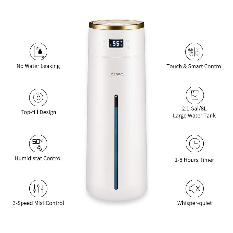 3L Top Fill Mist Humidifiers for Bedroom Middle Room