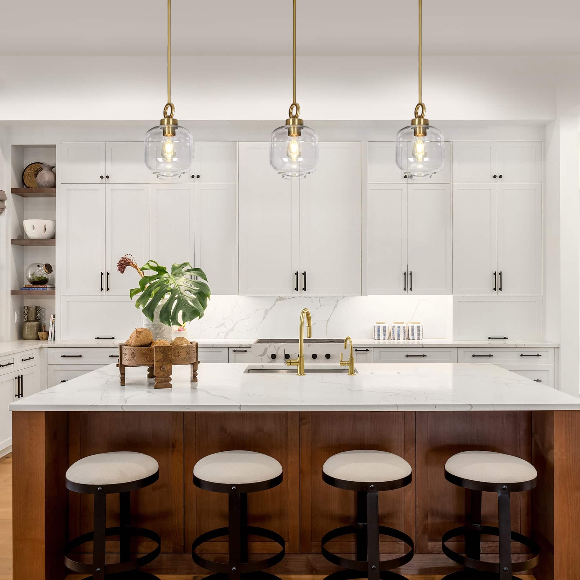 Cavitt Midcentury Modern Gold Unique Pendant Lights Farmhouse Kitchen