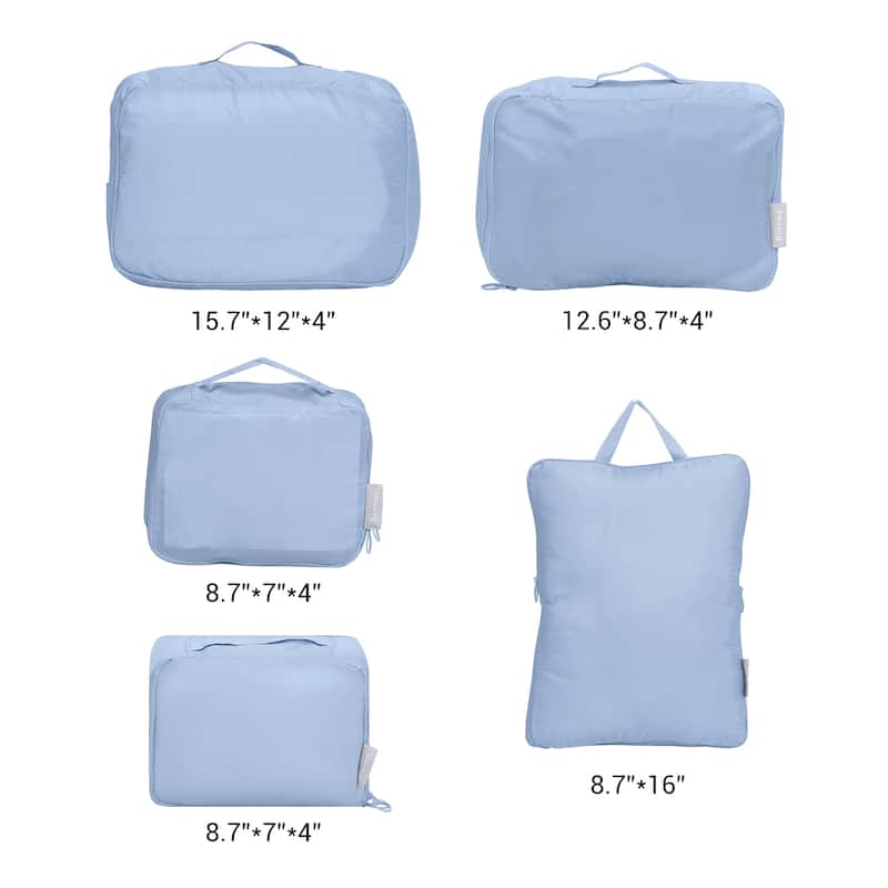 6 Set Travel Bag for Storage,Lightweight Travel Essentials,Travel Accessories for Travel Toiletry Bag Sets 15.5*12*4in - Blue