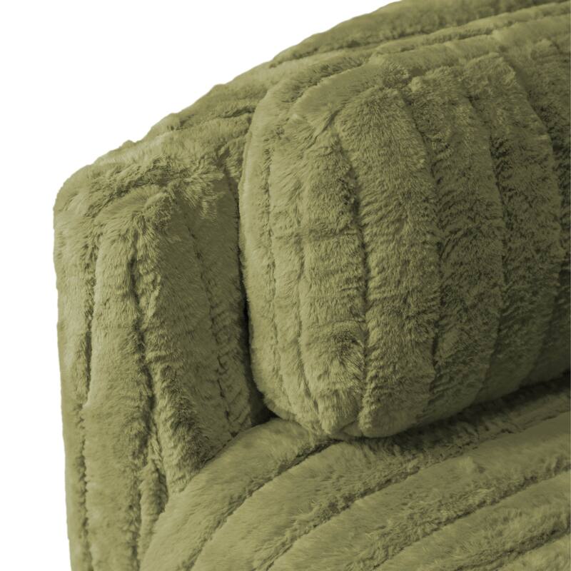 Furniture of America Jorvien Modern Chenille Power Swivel Glider Recliner with Pillows