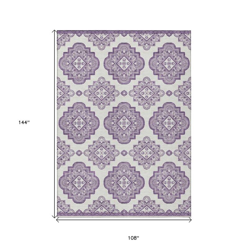 HomeRoots Medallion Transitional Rectangle Outdoor Rug