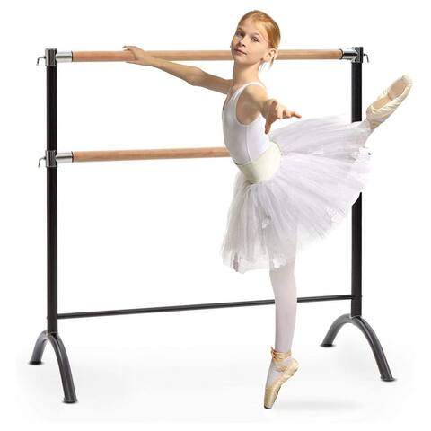 Klarfit US-10032652 Anna Marie Free Standing Adjustable Double Ballet Bar, Black - 19