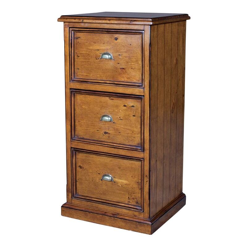 Dexter 23" Wide 3-Drawer Reclaimed Pine File Cabinet
