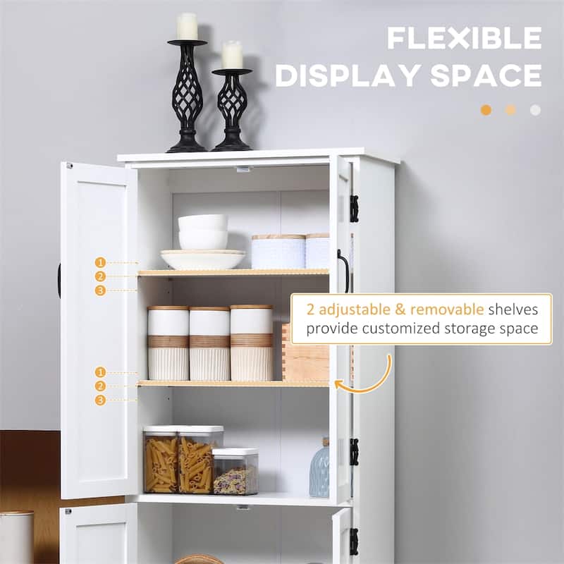 Farmhouse Kitchen Pantry,Floor Storage Cabinet, Cupboard Organizer