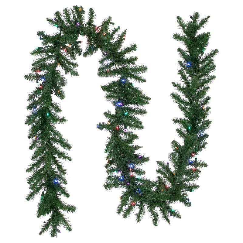 9' x 12" Winona Fir Artificial Christmas Garland, Multi LED Lights