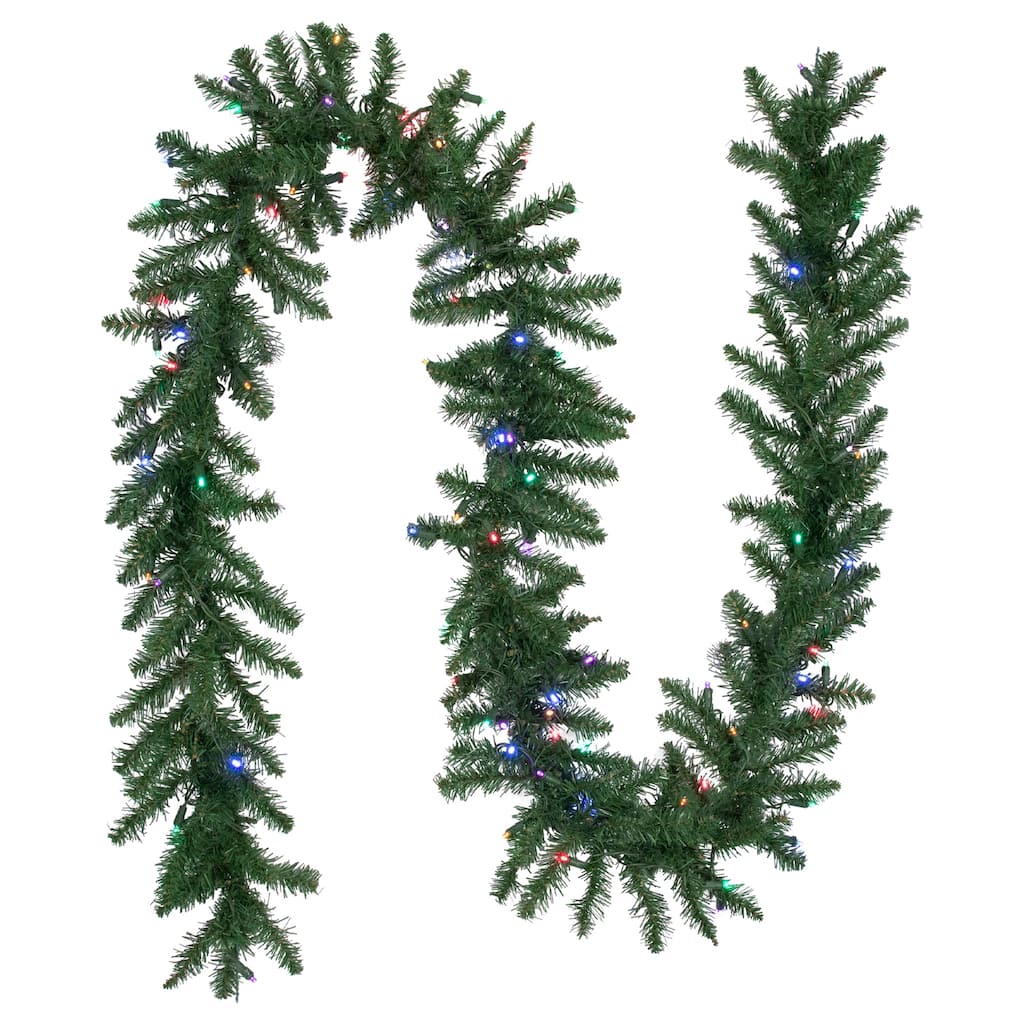 9' x 12" Winona Fir Artificial Christmas Garland, Multi LED Lights