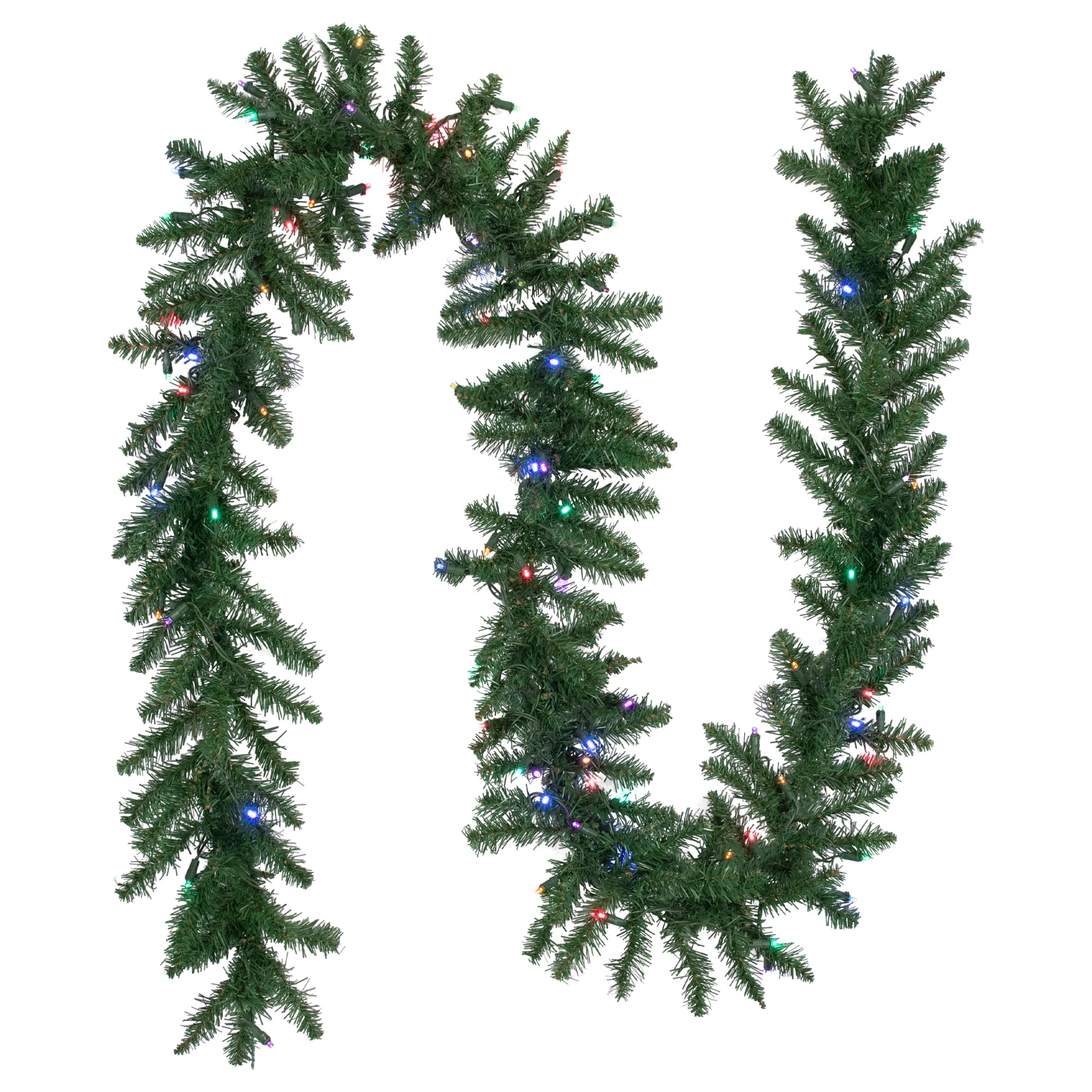 9' x 12" Pre-Lit Winona Fir Artificial Christmas Garland Multi LED Lights