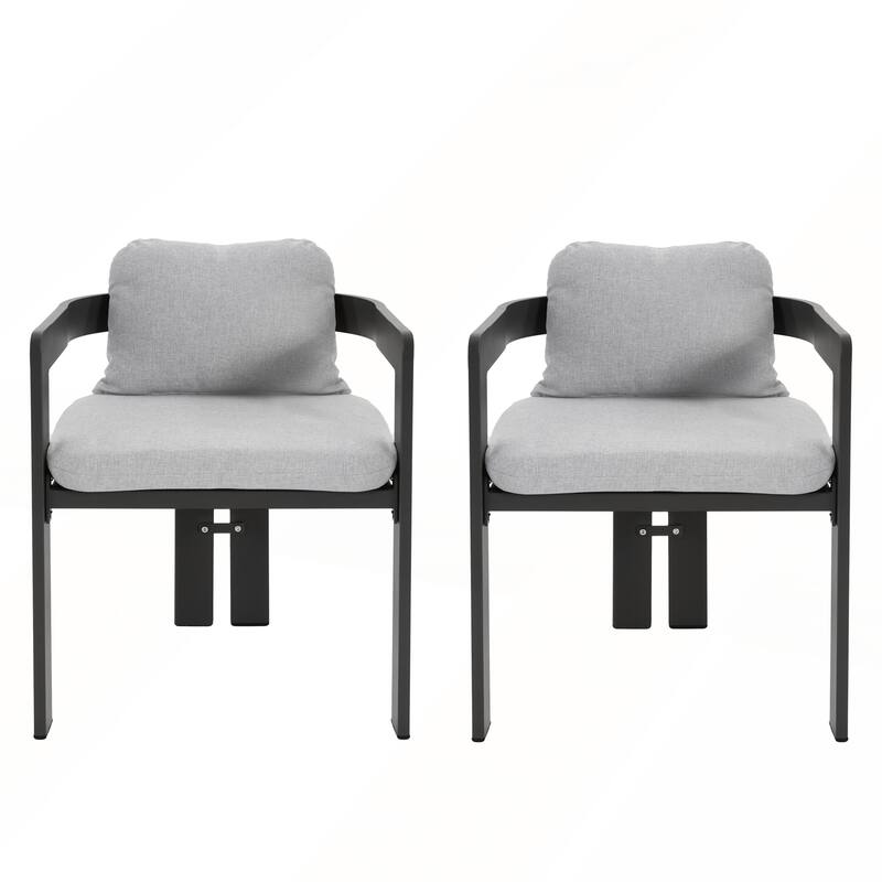 Patio Outdoor Aluminum Dining chair Set of 2