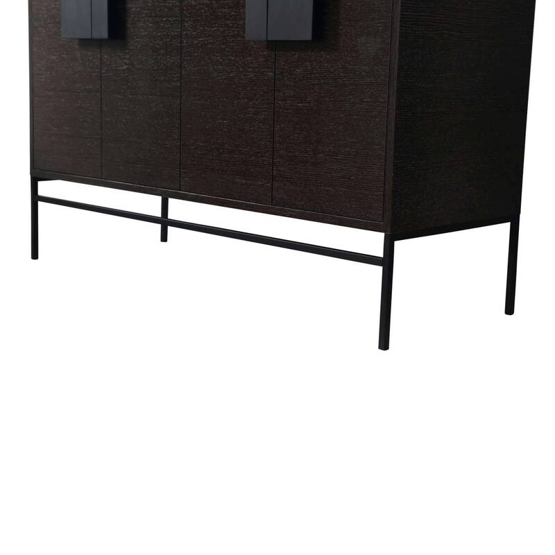 Modern Bathroom Vanity Set, Vitreous China Double Sink Top 48"