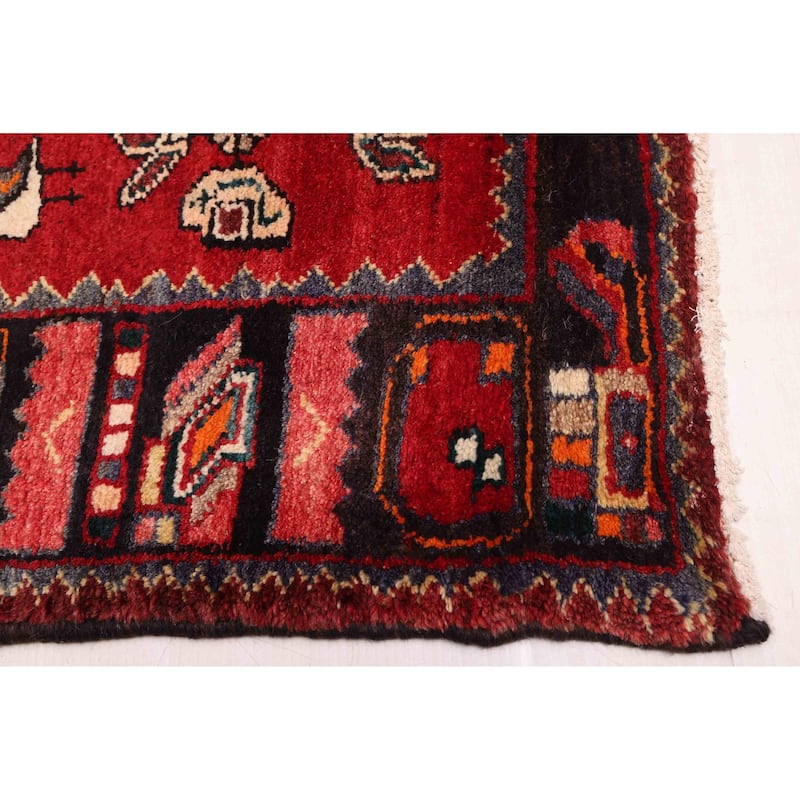 ECARPETGALLERY Hand-knotted Andelz Red Wool Rug - 3'7 x 9'5