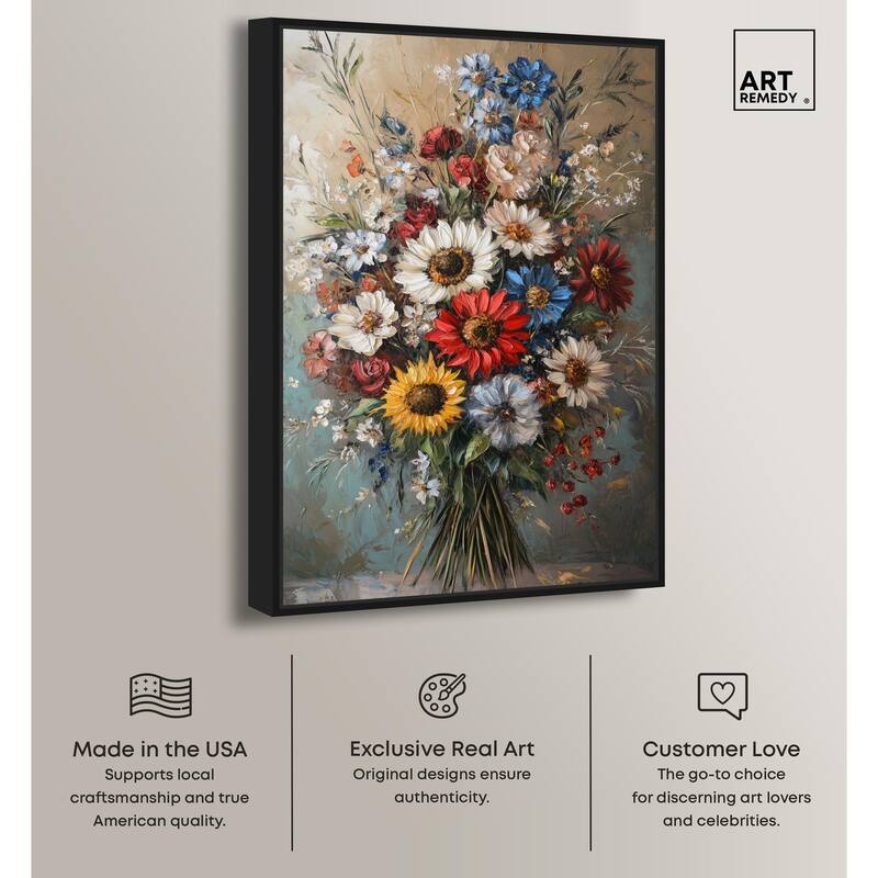 Symphony of Flowers I Canvas by Art Remedy