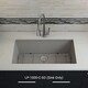preview thumbnail 2 of 5, Lexicon Kitchen Sink Quartz Composite 32 Inch Galaxy Concrete - 19x32