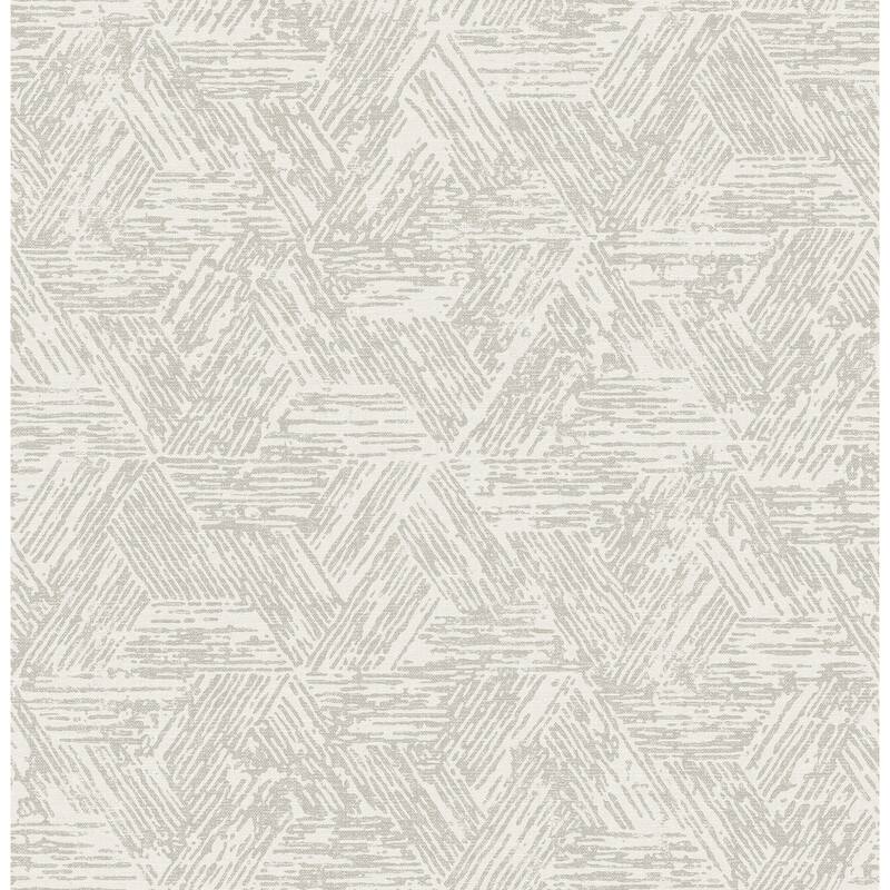 A-Street Prints Retreat Grey Quilted Geometric Wallpaper