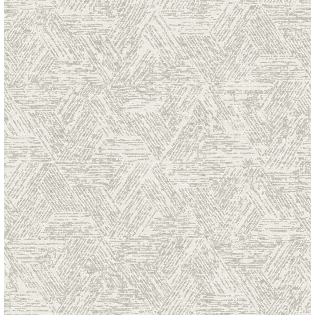 A-Street Prints Retreat Grey Quilted Geometric Wallpaper
