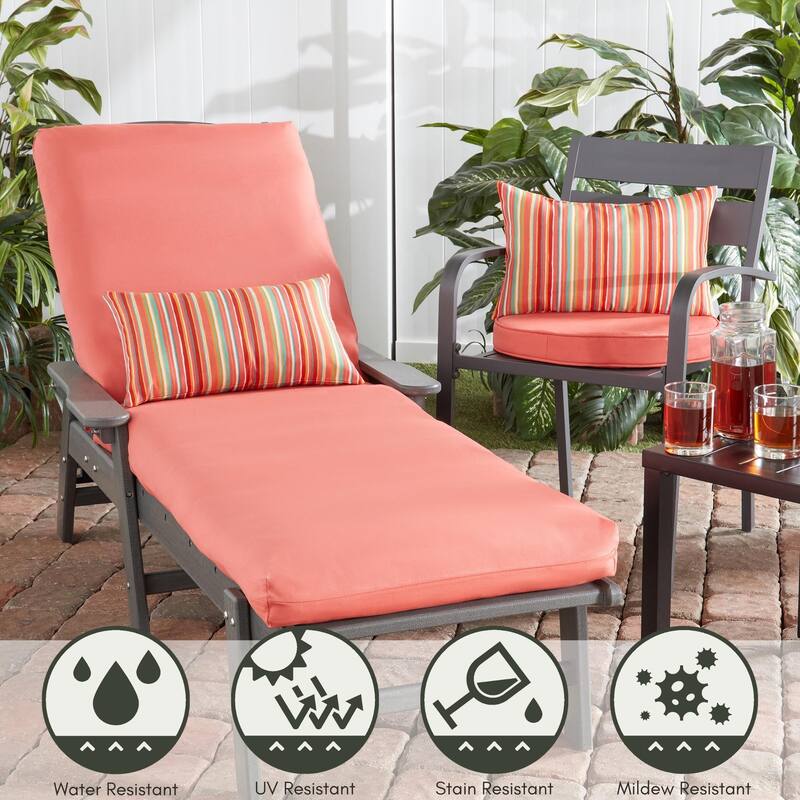 Greendale Home Fashions 18" Round Outdoor Chair Pad (Set of 2)