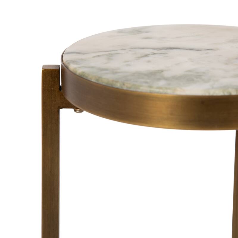 Kate and Laurel Aguilar Glam Drink Table - 9x9x23